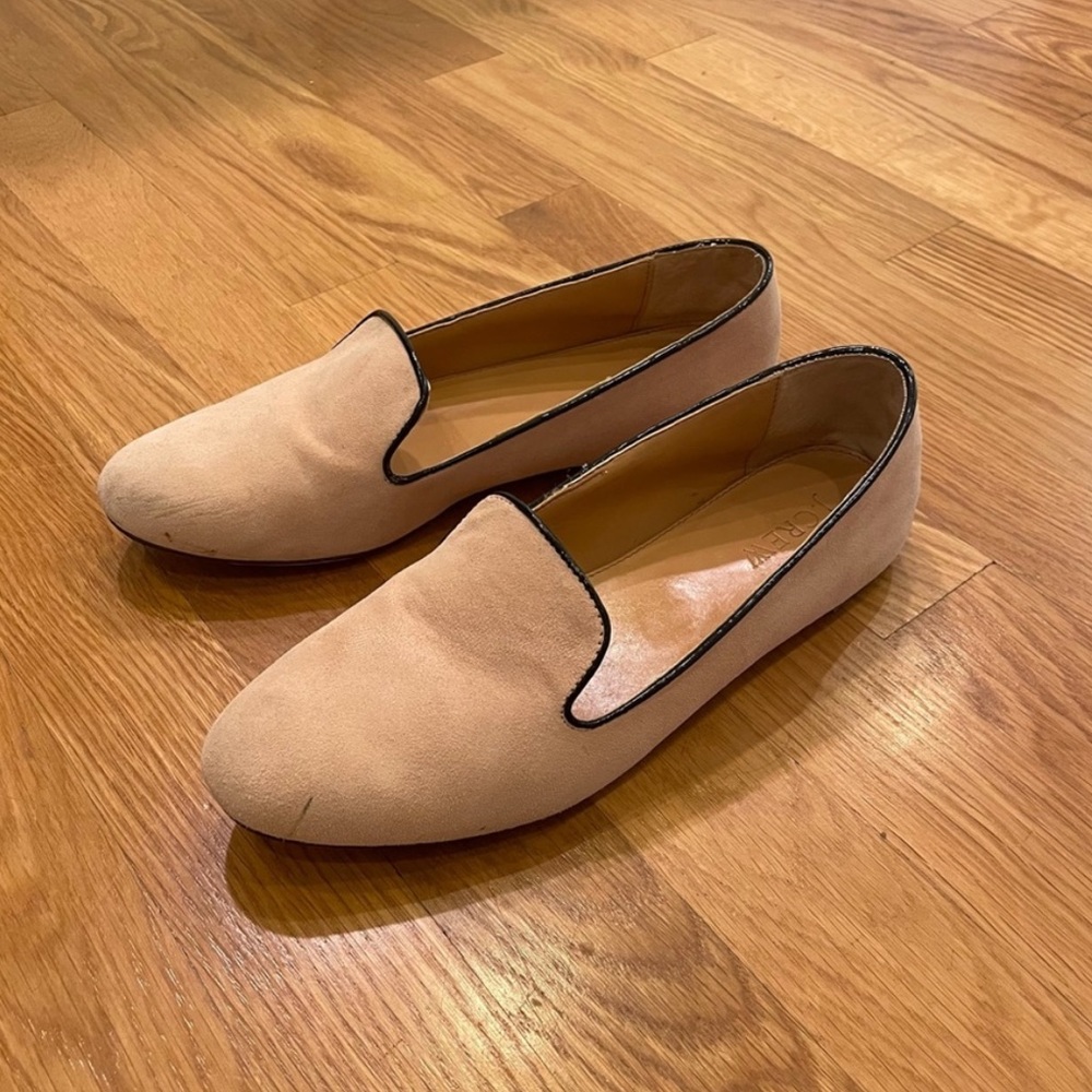 J. Crew Suede Loafers Light Pink